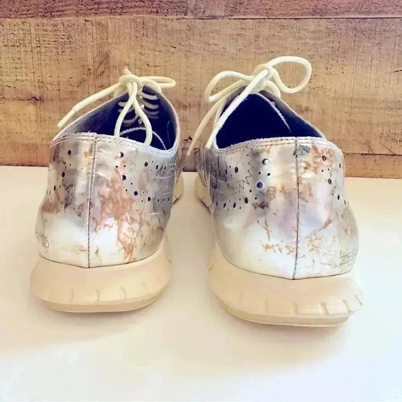 Cole Haan ZeroGrand Metallic Wingtip Oxford Sneakers - Picture 5 of 9